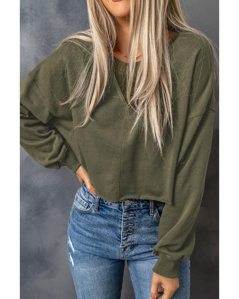 Azura Exchange Cropped Drop Shoulder Sweatshirt - 2XL