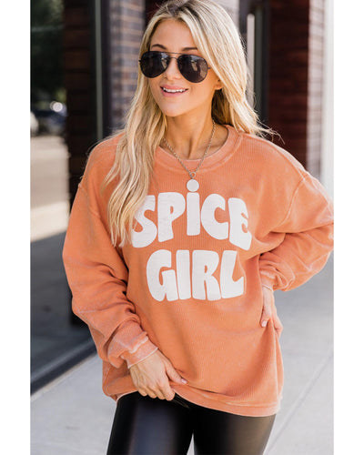 Azura Exchange Corded Spicy Girl Graphic Sweatshirt - M