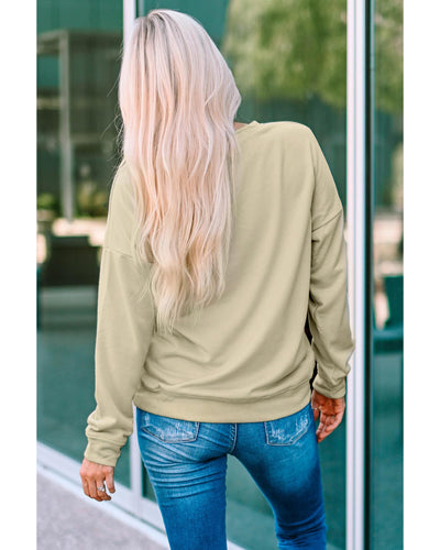 Azura Exchange Khaki Graphic Sweatshirt - XL