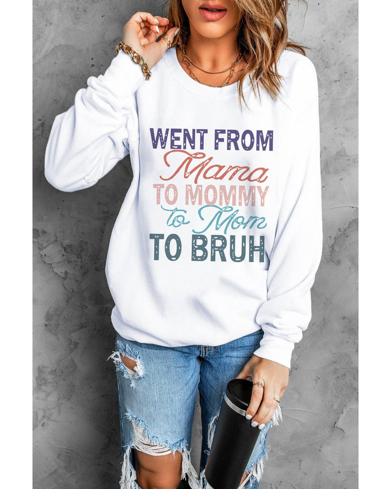 Azura Exchange Letters Print Long Sleeve Sweatshirt - XL