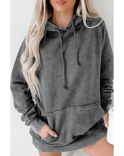 Azura Exchange Mineral Wash Kangaroo Pocket Hoodie - S