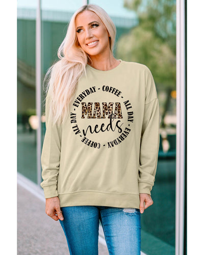 Azura Exchange MAMA Needs All Day Everyday Letters Graphic Sweatshirt - S