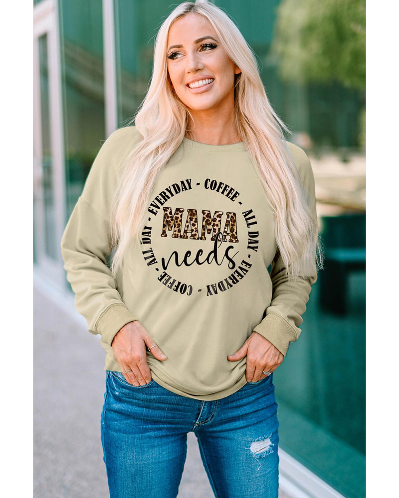 Azura Exchange MAMA Needs All Day Everyday Letters Graphic Sweatshirt - S