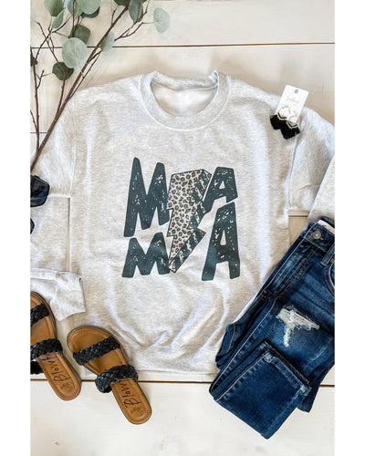 Azura Exchange Lightning Leopard Print Long Sleeve Sweatshirt - S