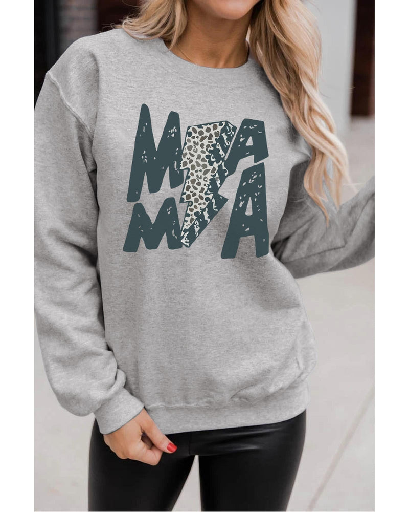 Azura Exchange Lightning Leopard Print Long Sleeve Sweatshirt - XL