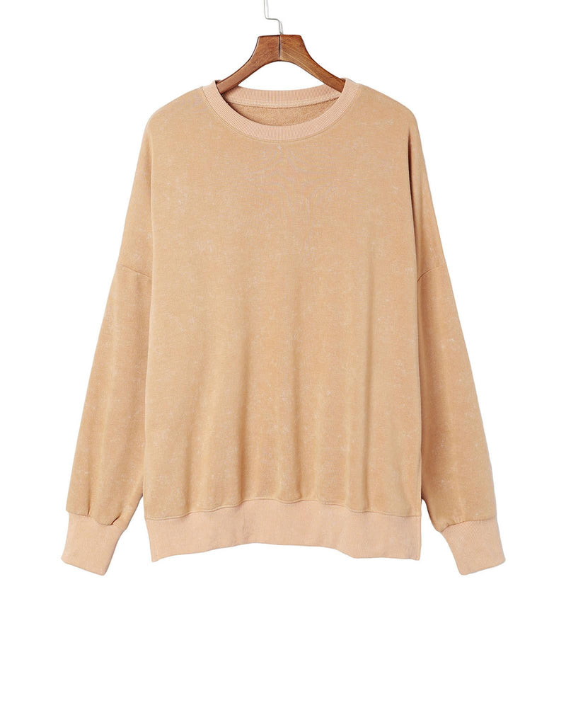 Azura Exchange Oversized Khaki Drop Shoulder Sweatshirt - XL