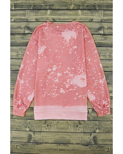 Azura Exchange Bleached Round Neck Pullover Sweatshirt - M