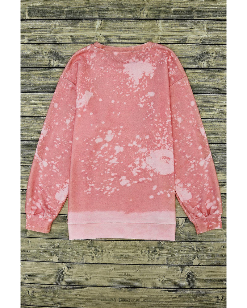 Azura Exchange Bleached Round Neck Pullover Sweatshirt - M