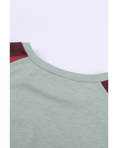 Azura Exchange Plaid Long Sleeve Sweatshirt - S