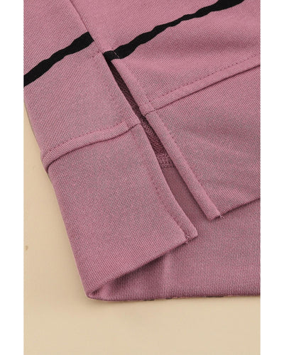 Azura Exchange Striped Tie-dye Hoodie with Side Split Tops - S