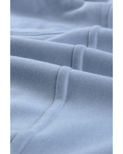 Azura Exchange Pocketed Half Zip Pullover Sky Blue Sweatshirt - 2XL