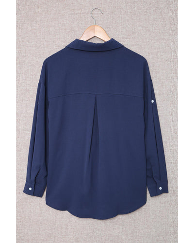 Azura Exchange Pocket Long Sleeve Button-up Shirt - L