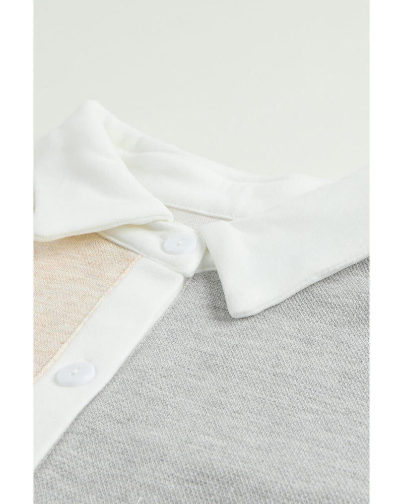Azura Exchange Colorblock Knit Shirt with Contrast Trim - S