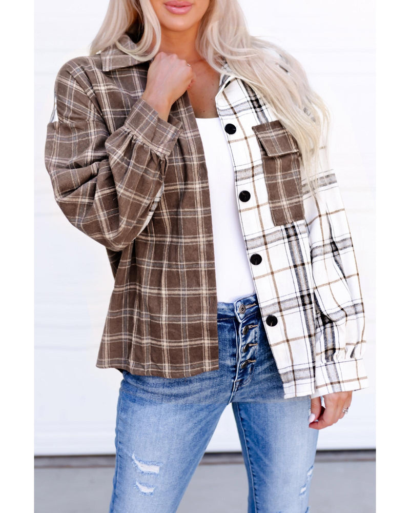 Azura Exchange Plaid Oversized Shirt - L