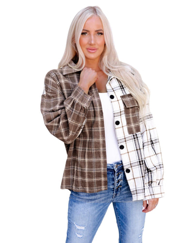 Azura Exchange Plaid Oversized Shirt - XL