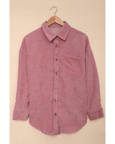 Azura Exchange Button Pocket Corduroy Shirt - 3XL