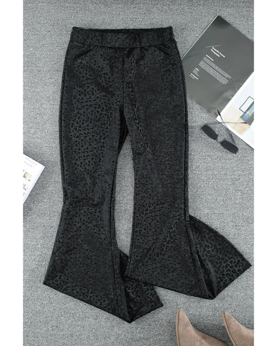 Azura Exchange Faux Leather High Waist Flare Pants - XL