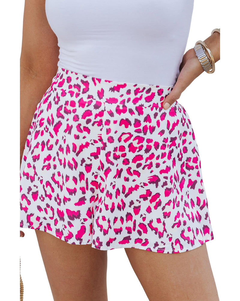 Azura Exchange Leopard Print Flutter Shorts - S