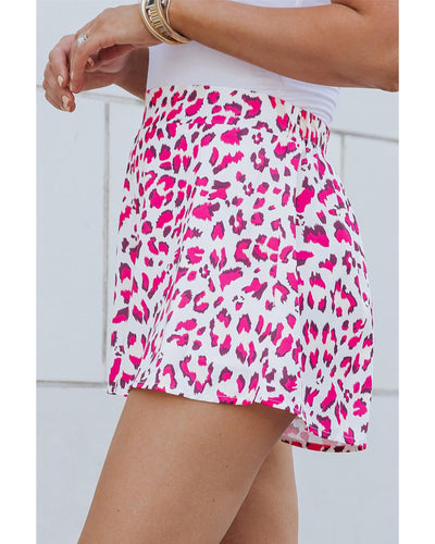 Azura Exchange Leopard Print Flutter Shorts - S
