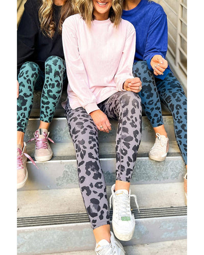 Azura Exchange Leopard Print Active Leggings - S