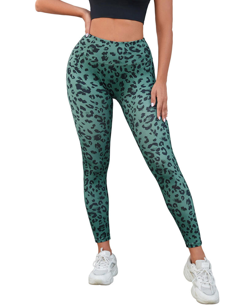 Azura Exchange Leopard Print Active Leggings - S