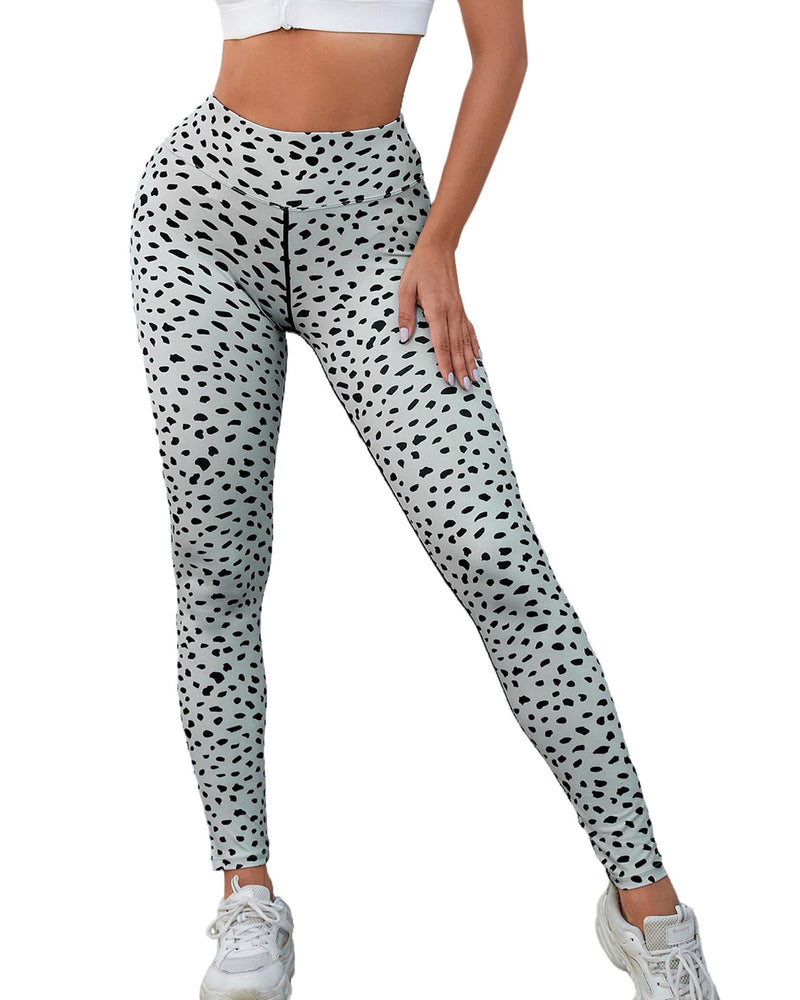 Azura Exchange Dalmatian Spots Printed Stretchy High Waist Leggings - XL