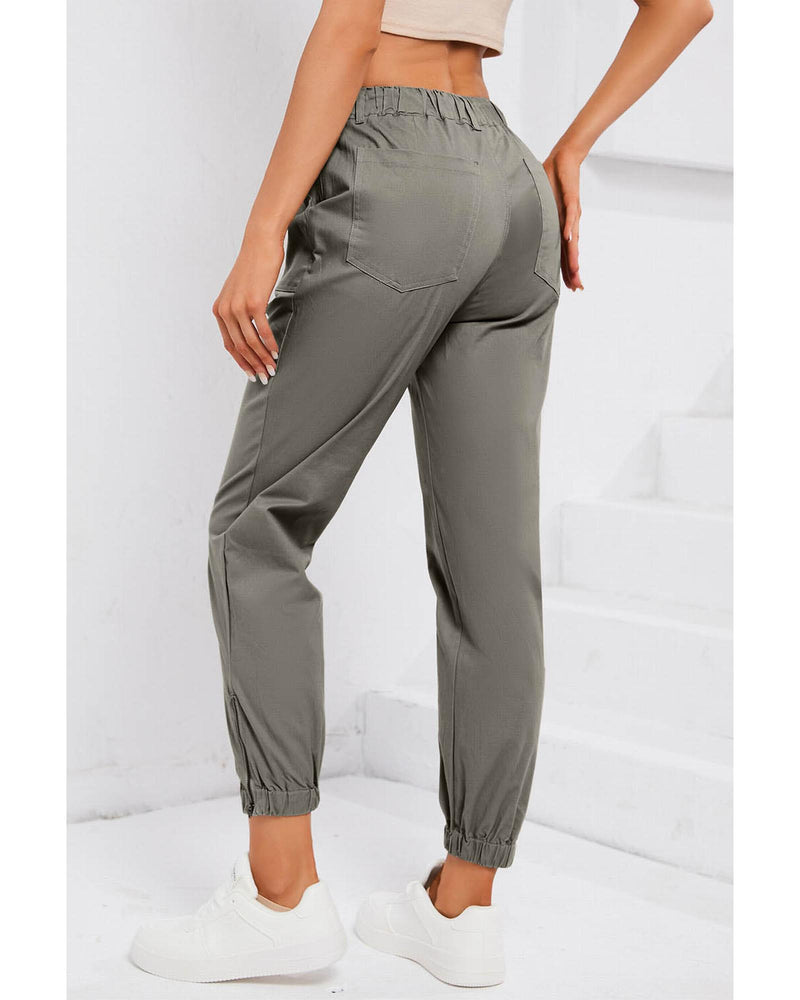 Azura Exchange Pocketed Twill Jogger Pants - L