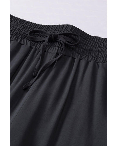 Azura Exchange Casual Wide Leg Pants with Drawstring Elastic Waist - XL