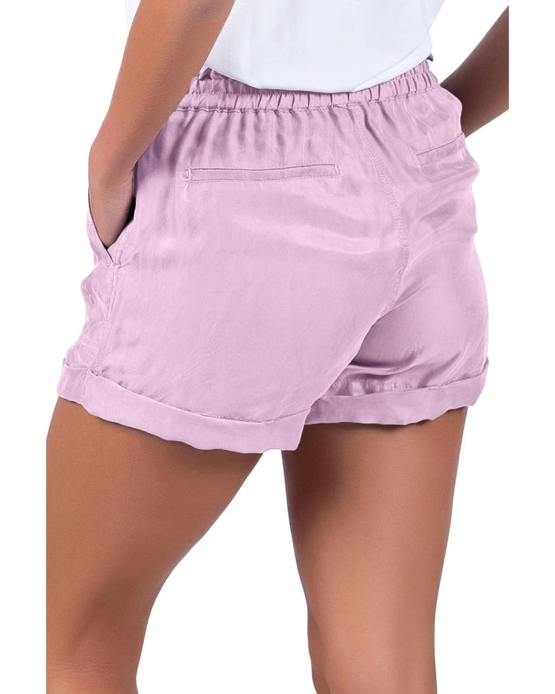 Azura Exchange Cuffed Leg Opening Paper-bag Waist Shorts - XL