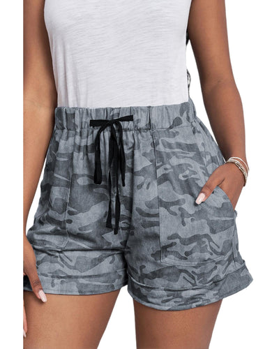 Azura Exchange Printed Drawstring Shorts with Elastic Waist and Pockets - XL