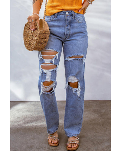 Azura Exchange Destroyed Boyfriend Jeans - 14 US