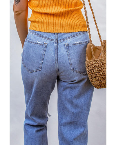 Azura Exchange Destroyed Boyfriend Jeans - 14 US