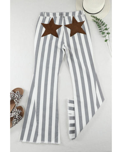 Azura Exchange Star Embellished Western Flare Jeans - 14 US