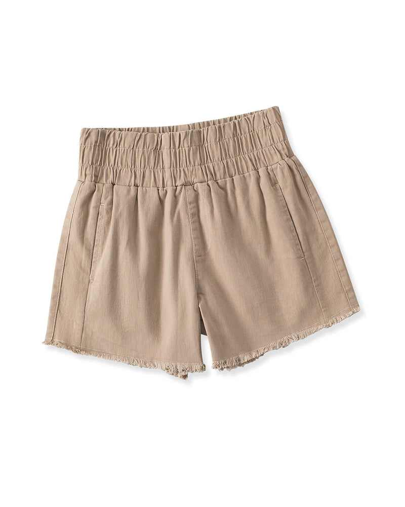Azura Exchange Smocked Elastic High Waist Shorts - 10 US