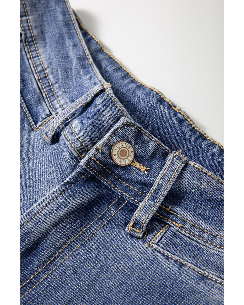 Ashleigh Blue Mineral Wash High Waist Bell Bottom Crop Jeans - 14 US