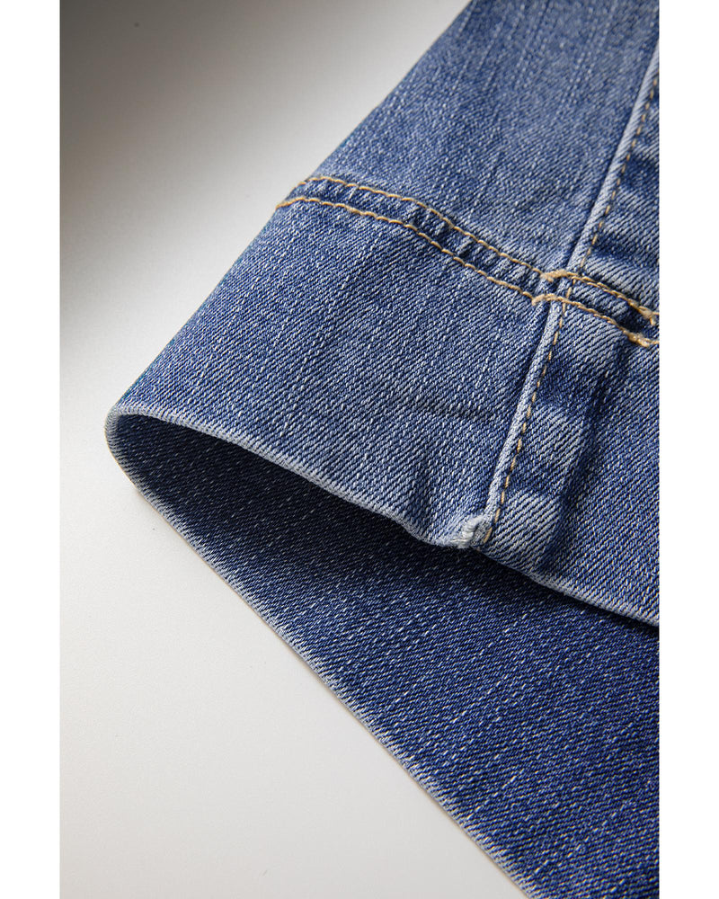 Ashleigh Blue Mineral Wash High Waist Bell Bottom Crop Jeans - 14 US