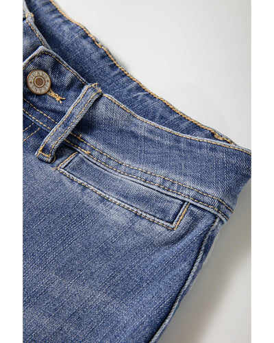 Ashleigh Blue Mineral Wash High Waist Bell Bottom Crop Jeans - 14 US