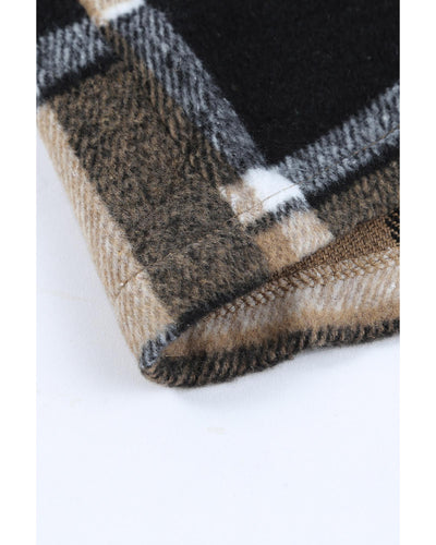 Azura Exchange Plaid Print Buttoned Shirt Jacket - 2XL