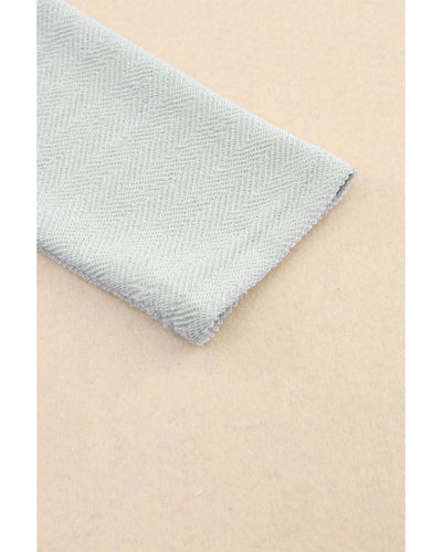 Azura Exchange Gray Contrast Flap Pockets Relaxed Shacket - XL