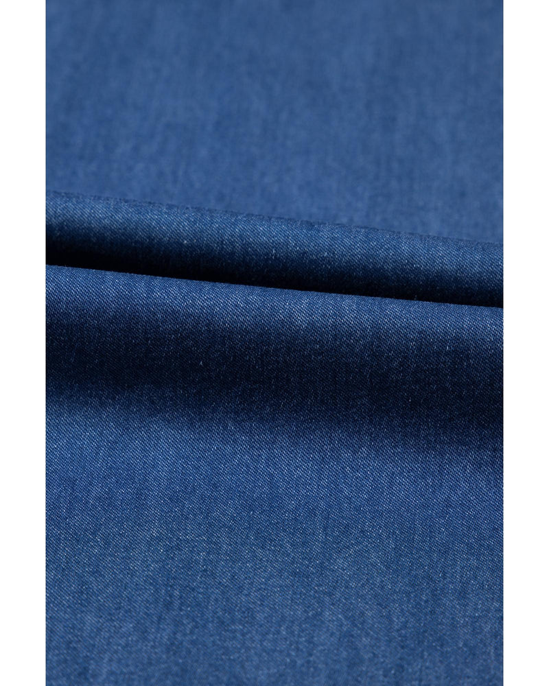 Azura Exchange Sail Blue Washed Denim Chambray Loose Plus Size Pants - 2X