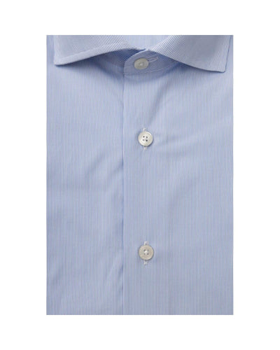 Bagutta Men's Light Blue Cotton Shirt - 2XL