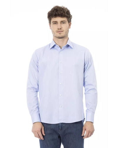 Baldinini Trend Men's Light Blue Cotton Shirt - 2XL