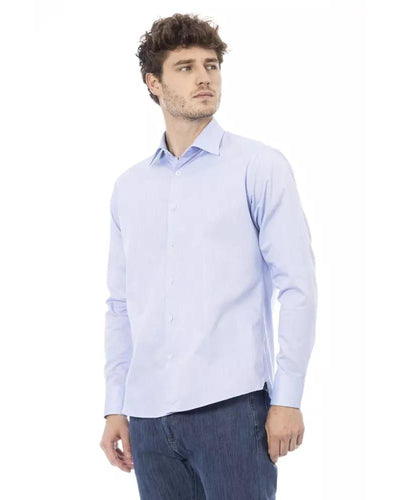 Baldinini Trend Men's Light Blue Cotton Shirt - 2XL