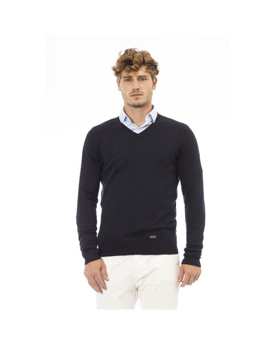 Baldinini Trend Men's Blue Modal Sweater - 50 IT