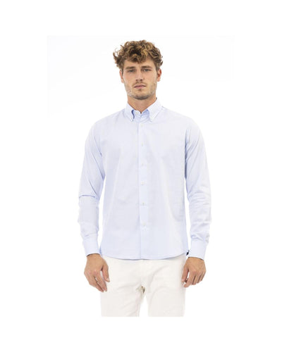 Baldinini Trend Men's Light Blue Cotton Shirt - 2XL