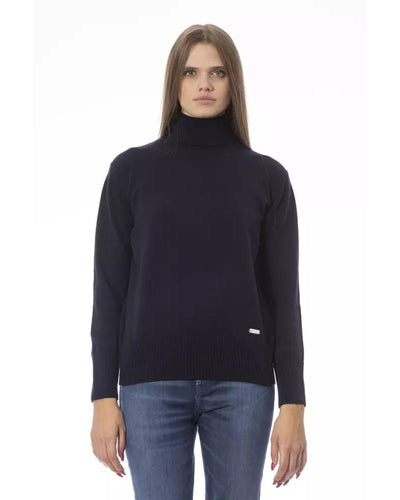 Baldinini Trend Women's Blue Wool Sweater - 46 IT