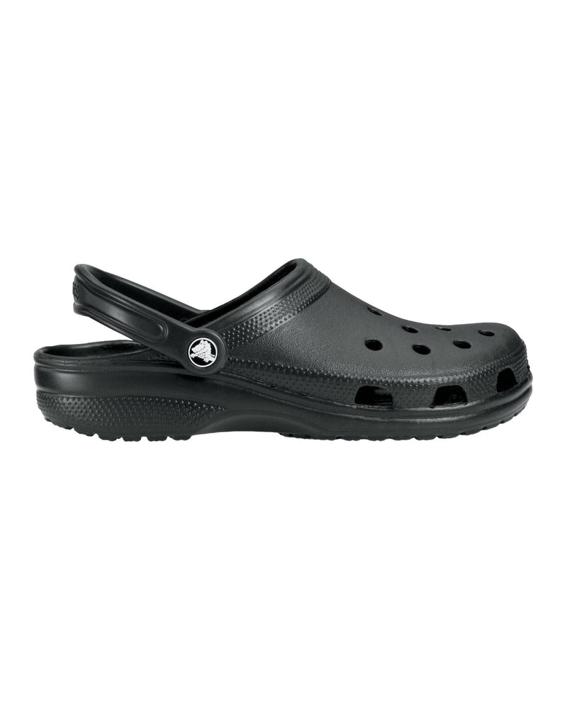 Crocs Lightweight Slip-On Clogs with Customizable Charms in Black - 7 US