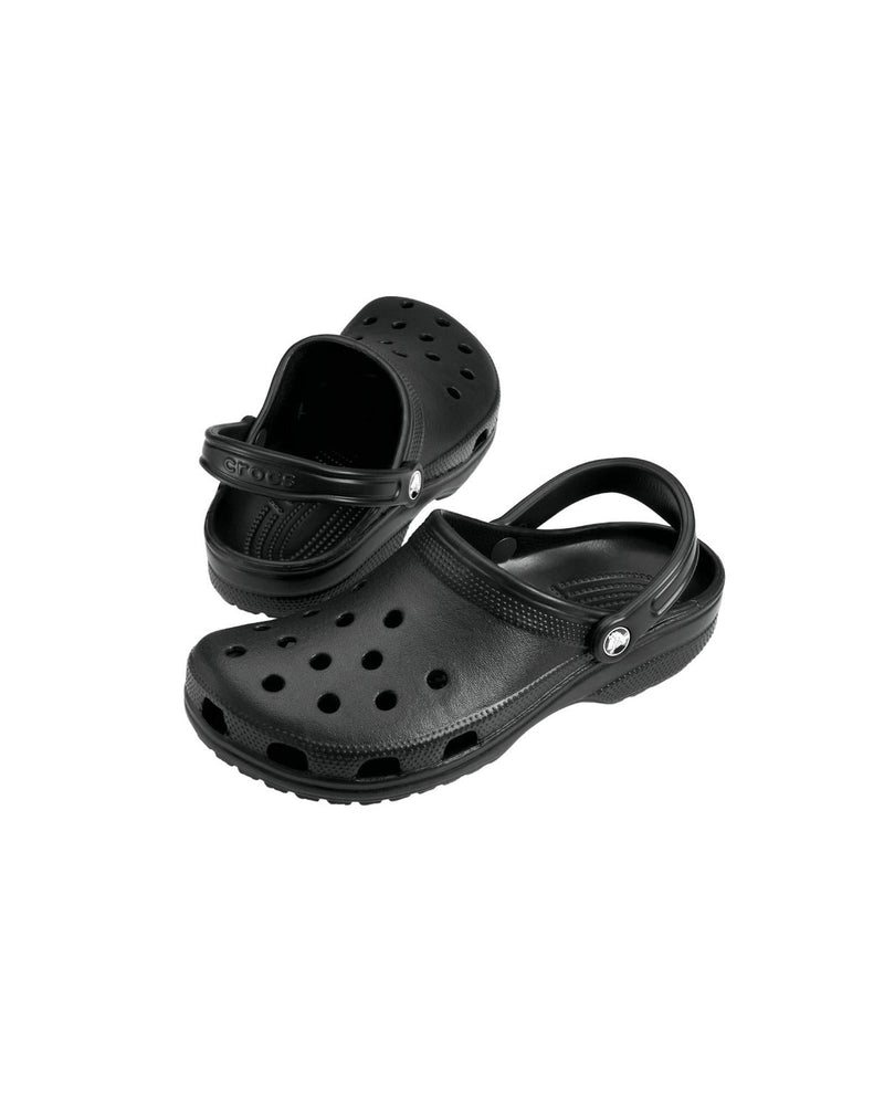 Crocs Lightweight Slip-On Clogs with Customizable Charms in Black - 7 US