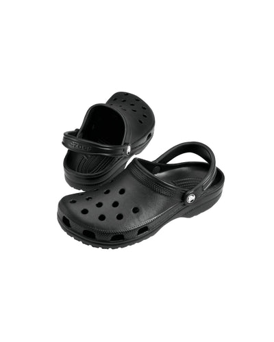 Crocs Lightweight Slip-On Clogs with Customizable Charms in Black - 8 US