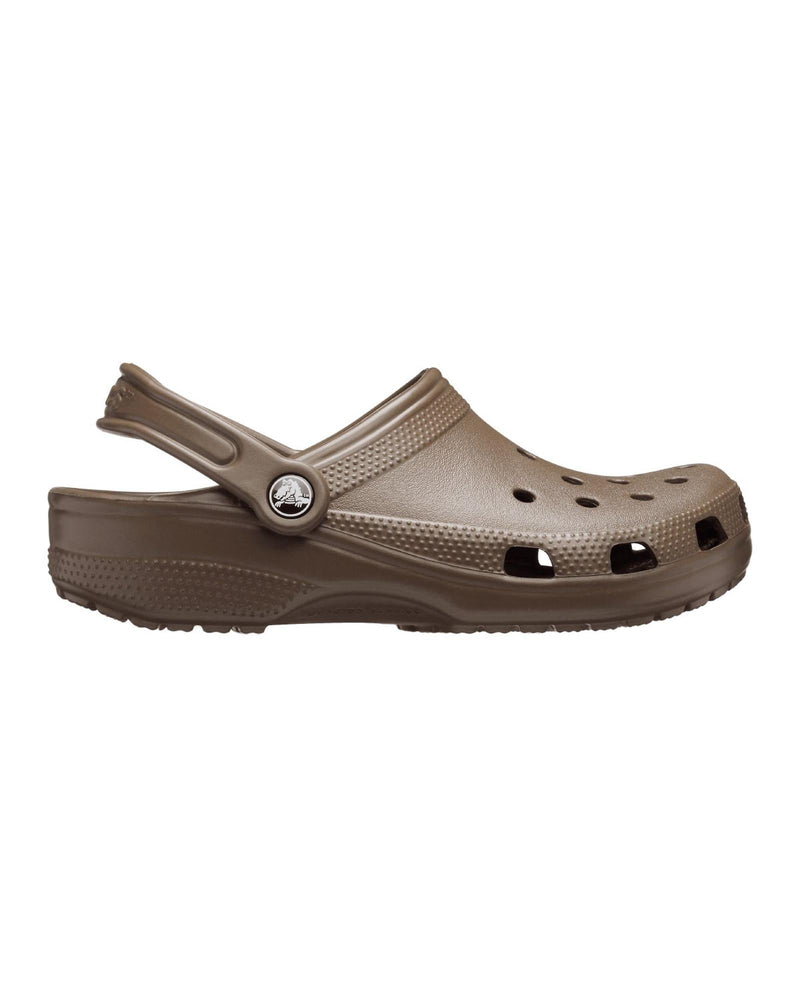 Crocs Lightweight Slip-On Clogs with Customizable Charm Options in Chocolate - 15 US